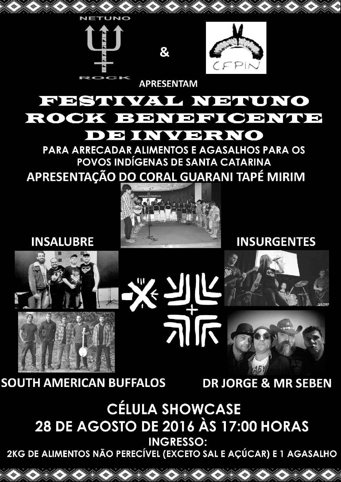 CEPIN CARTAZ A4 FESTIVAL NETUNO ROCK BENEFICENTE DE INVERNO
