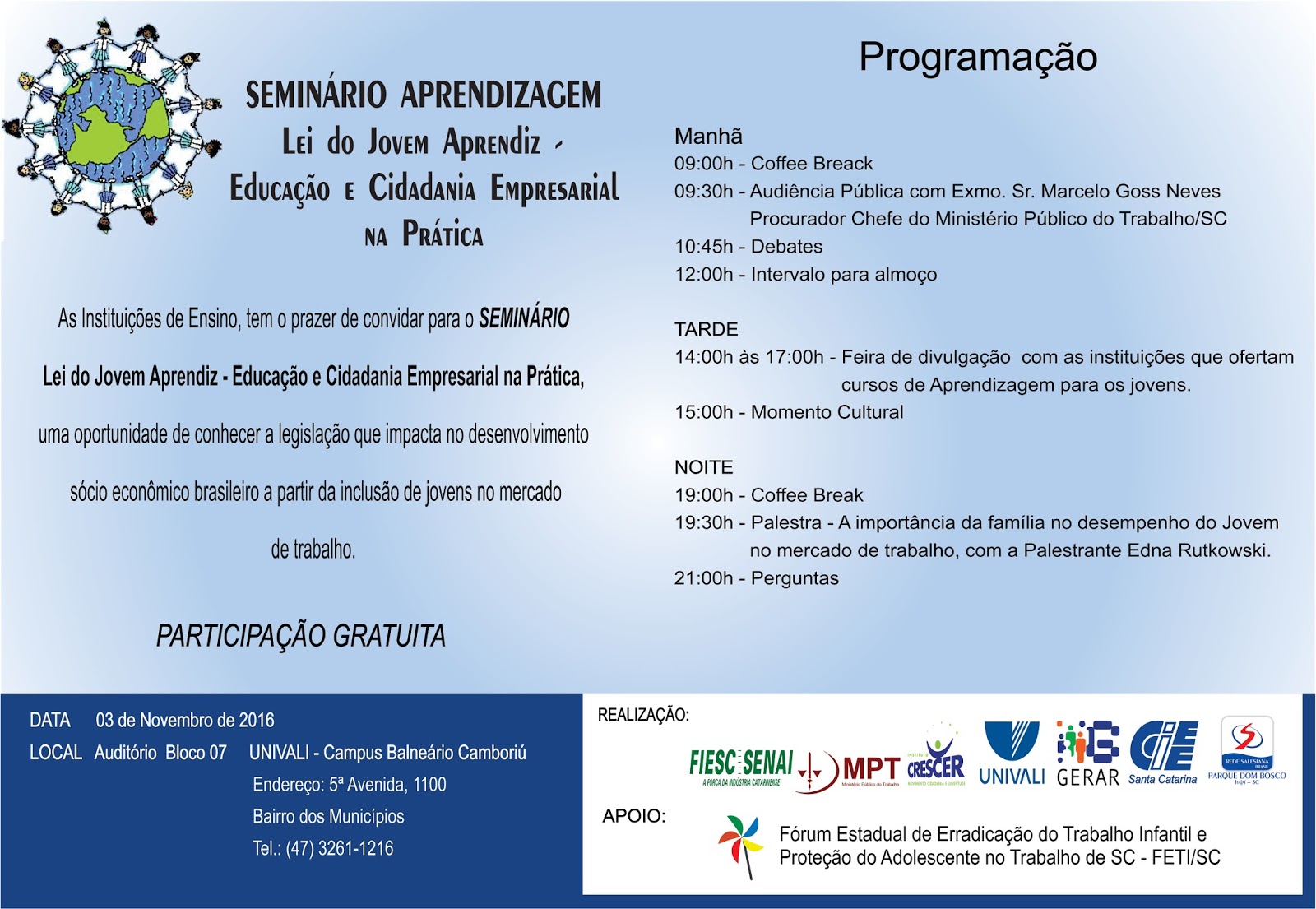 CONVITE SEMINÁRIO Aprendizagem BC 2016 versão final Rose