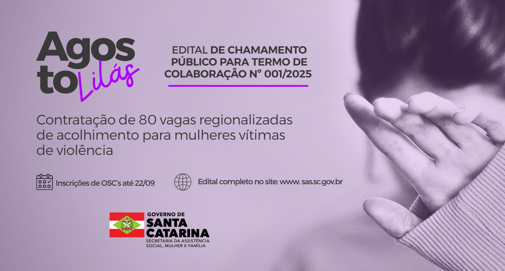 Instagram Post Agosto Lilás Simples Roxo e Branco Capa para Facebook1